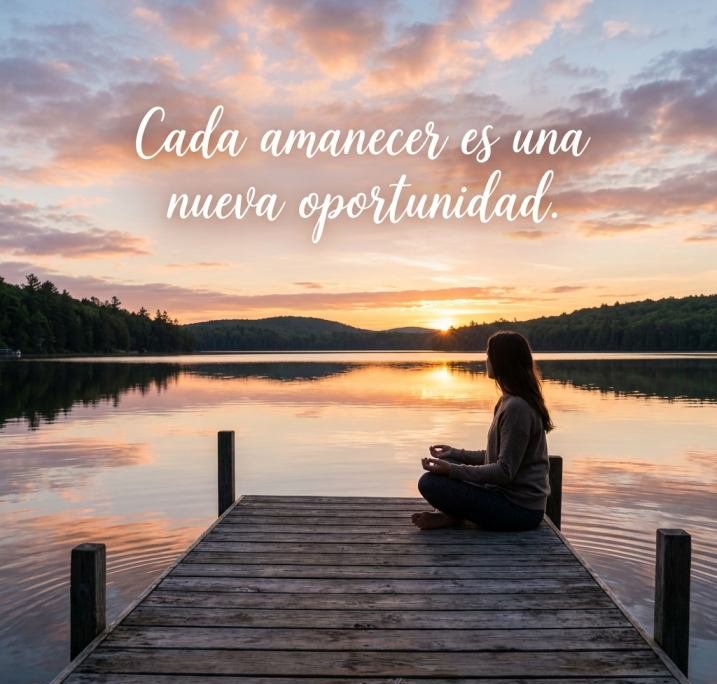 buenos dias reflexion lago amanecer silueta